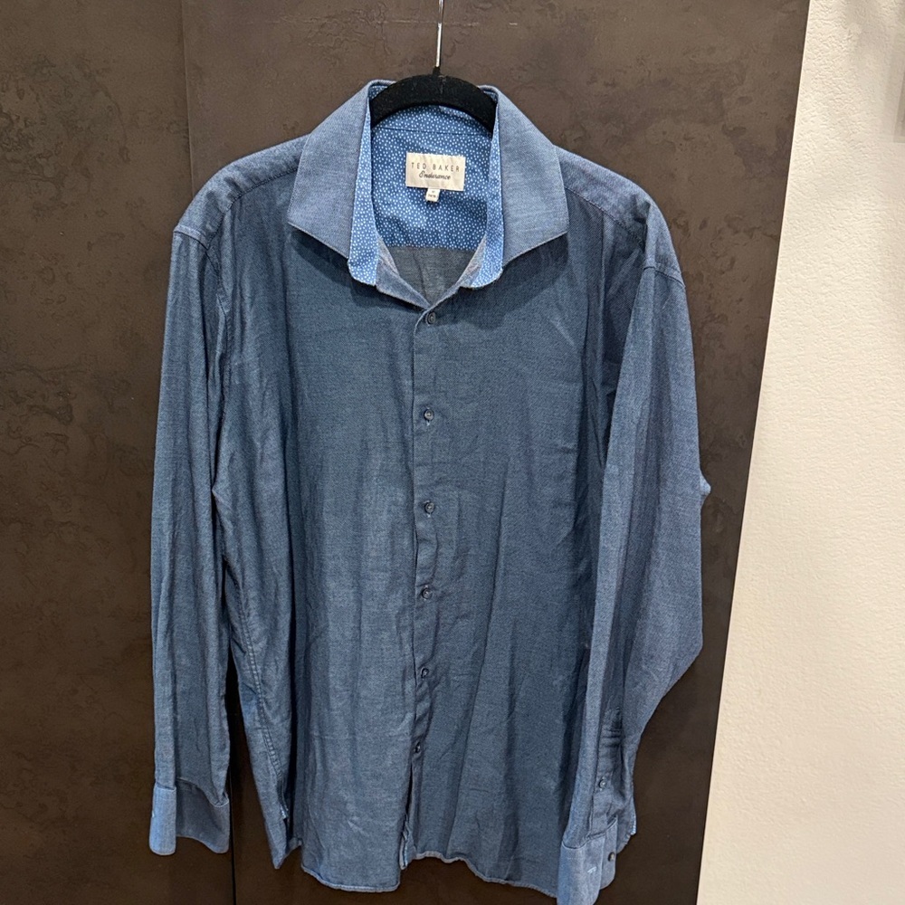 Ted Baker Blue Casual Shirt 100% Cotton